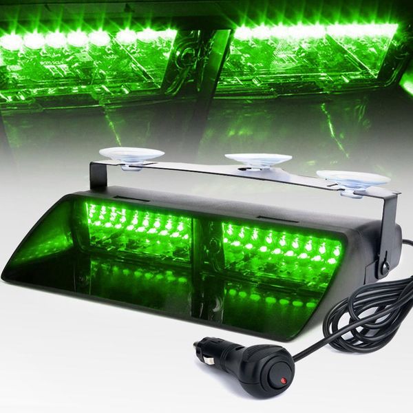 

car warning light suction cup 16 led 16w strobe pcs dc 12v light