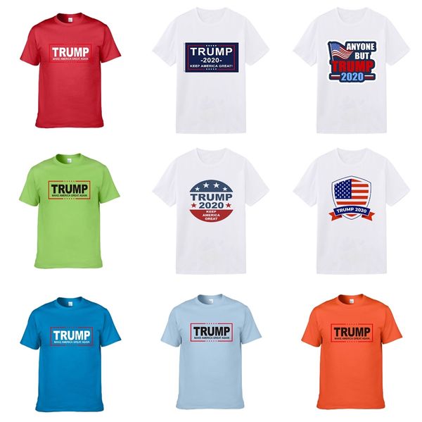 

20ss luxury european short sleeve printing logo trump t-shirt couple women mens designer fashion shirts hfwptx387 #656, White;black