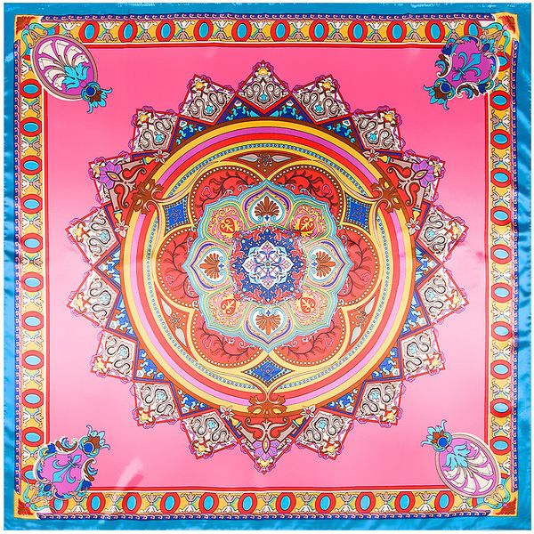 

fashion- silk scarf 90cm*90cm new geometric famous family travel headscarf ladies large square scarf woman scarves, Blue;gray