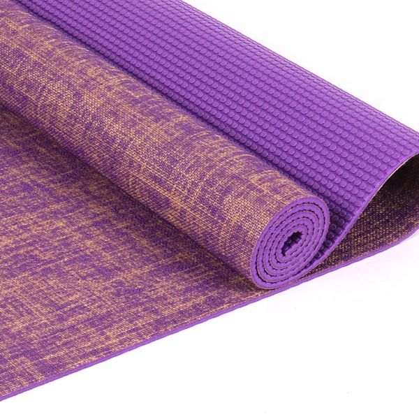 

183 x 61cm 6mm thickness tasteless non-slip linen yoga mat body building exercise pilates pad hb88