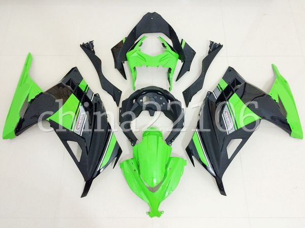 

injection mold new abs motorcycle full fairings kits fit for kawasaki ninja 300 ex300 300r 2013 2014 2015 2016 2017 set green black luster