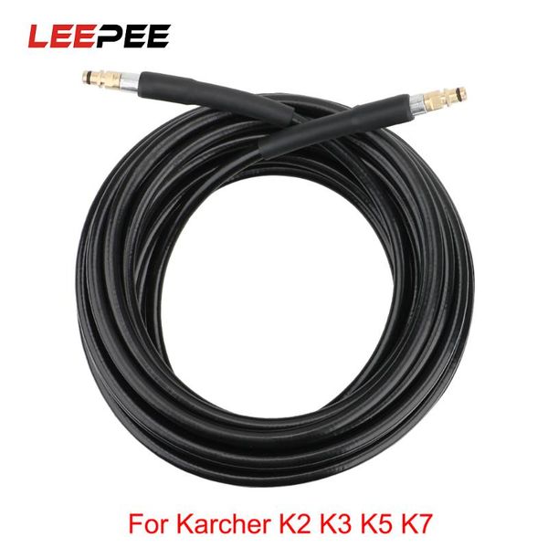 

leepee high pressure washer hose pipe cord car washer water cleaning extension hose for karcher k-series 6 10 15 meters