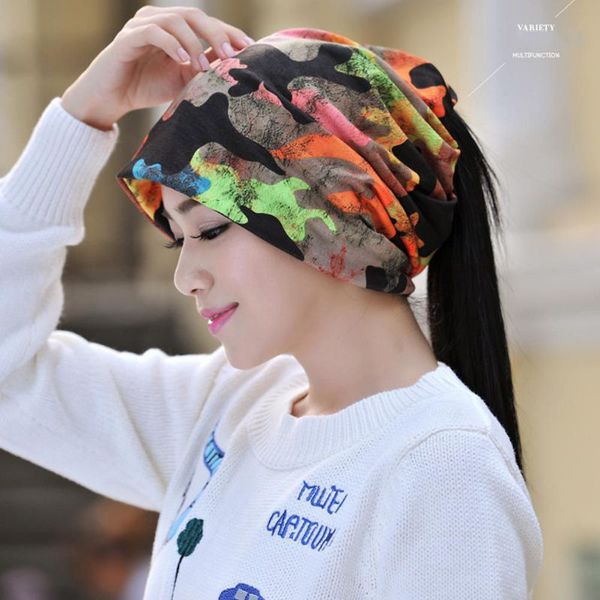 

autumn outdoor sports camouflage printed design warm ring collar neck scarves with velvet inside sports cap, Black;white
