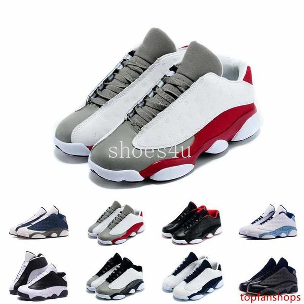 

13 low hornets bred grey toe flints grey white red he got game mens basketball shoes 13s sports shoes sneakers for sale 8-13