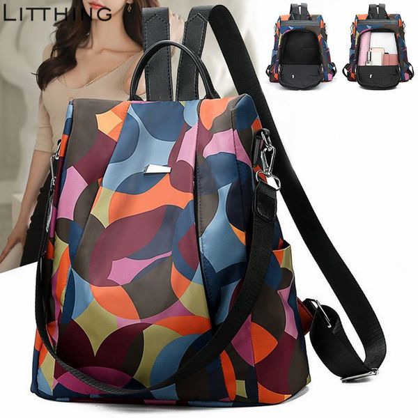 

fashion waterproof oxford backpack woman anti theft backpack girls bagpack schoolbag teenagers daypack sac a dos mochila #new