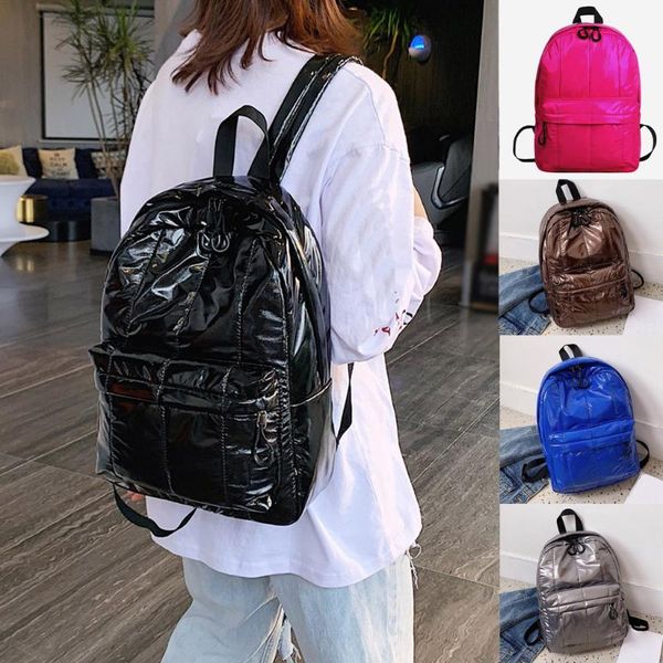 

fashion women solid color zipper backpack waterproof shoulder bag travel bag ladies casual backpack