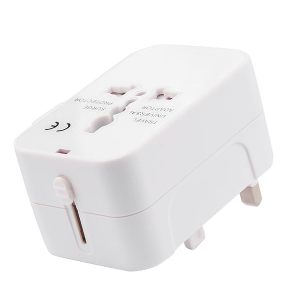 

world universal travel adapter with dual usb convertor wall plug power abs flame retardant material + copper sheet