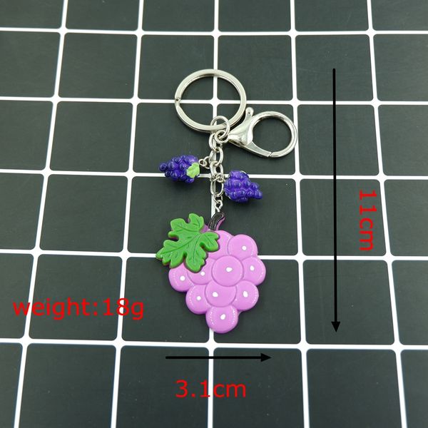 

cute fruit keychain key chain gifts for women llaveros mujer car bag accessories keyring, Silver