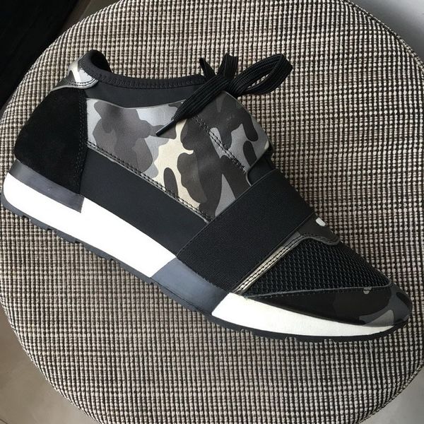 

New 2019 men fa hion neaker brand de igner flat camouflage leather with me h patchwork cau al port hoe 38 45 hipping