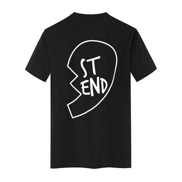 

women t-shirt printed round neck summer fashion women short sleeve casual, White