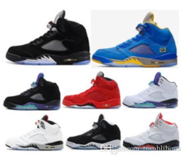 

new 5 men basketball shoes mens 5s designer shoes 5j varsity maize varsity red sports sneakers us 7-12