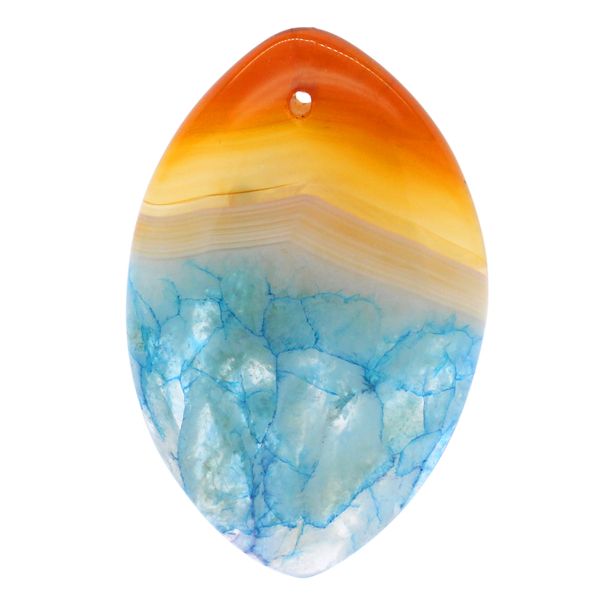 

natural multicolor agate stone pendant accessories diy colorful creative jewelry wholesale, Black