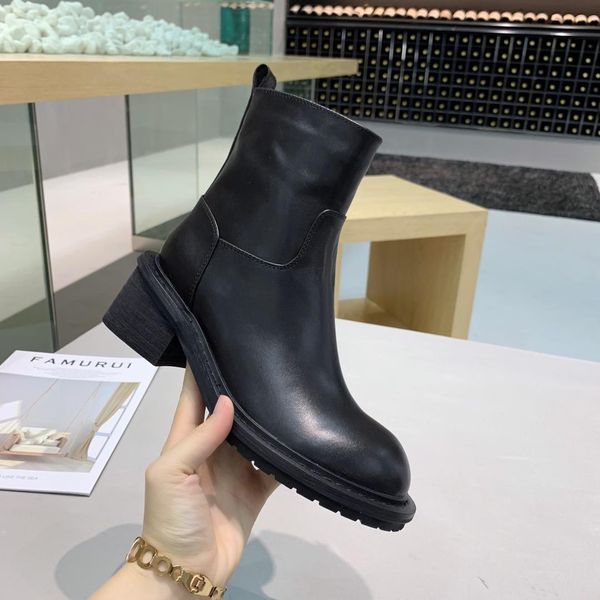 

new autumn and winter explosions fashion classic wild knight boots rubber outsole 100% genuine leather shoes size35-40 original packagi, Black