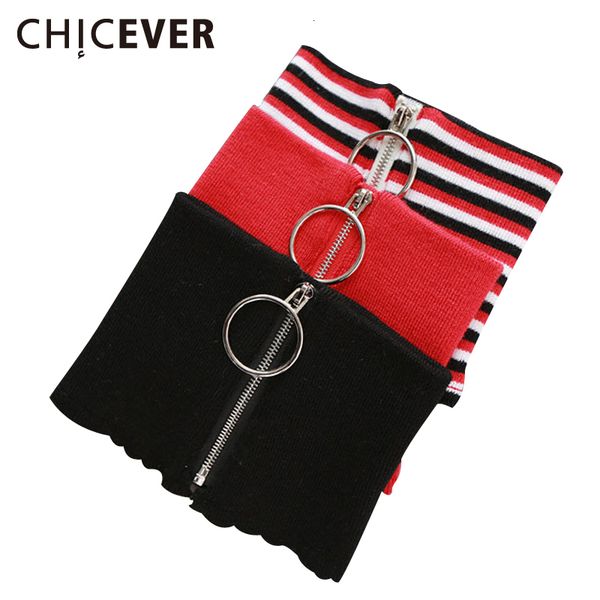 

chicever] winter circular zipper 100% wool knitted warm ring choker scarf women new fashion 4 colors t191213, Blue;gray