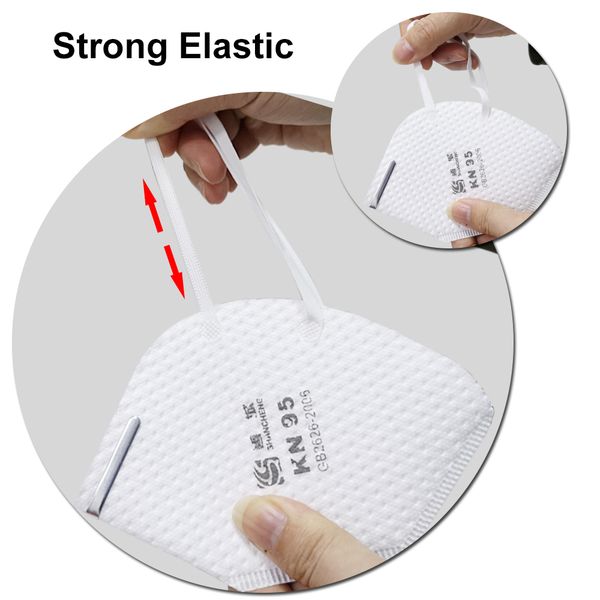 

5 layers kn95 mask 95% meltblown cloth filter anti pm2.5 particulate pollution protective respirator safety same as kf94 ffp2