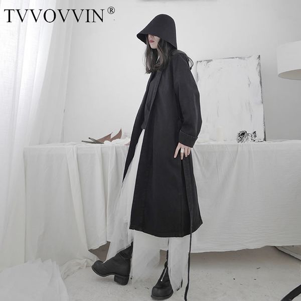 

loose bandage black trench women fashion new women elegant goddess fan full sleeve 2020 spring elegant pleated coat q0014, Tan;black