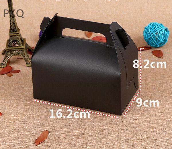 

16.2*9*8.2cm kraft paper box with handle christmas cake boxes birthday wedding party candy gift packing box 10pcs