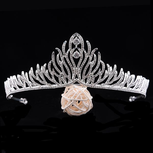 

свадебная вечеринка 15x5см диадемы из бисера с цветочными листьями невесты с короной из бриллиантов и головных уборов для невесты, исполняющ, White;golden