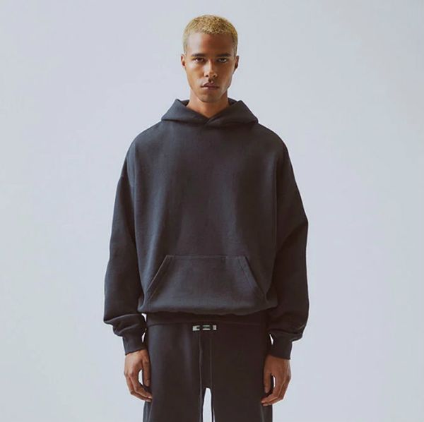 

fog fear of god essentials 3m reflective letter printing fashion hoodie high street casual hoodie pullover sweater street b500605, Black