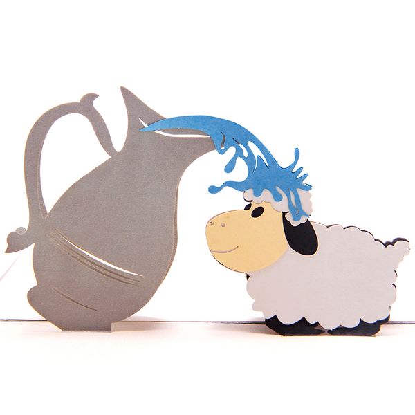 

3d up birthday cards baby shower invitation for kids thank you laser cut gift card with envelopes blank card all occasions