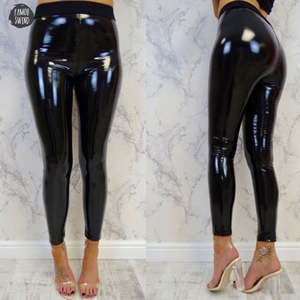 

leggings pants strethcy fashion shiny sport pants fitness women summer spring causal trouser solid bottoms trousers sa, Black