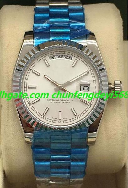 

luxury watch 8 style 18k yellow gold 118208 118238 warranty index dial 36mm steel fluted automatic fashion men's watches, Slivery;brown