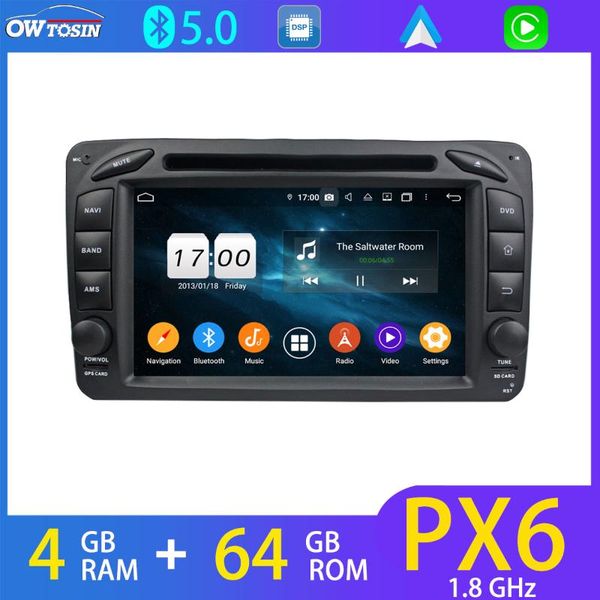 

px6 4g+64g gps android car player for c g clk class w203 c209 viano vito w639 w463 radio 4g lte bt 5.0 tethering car dvd