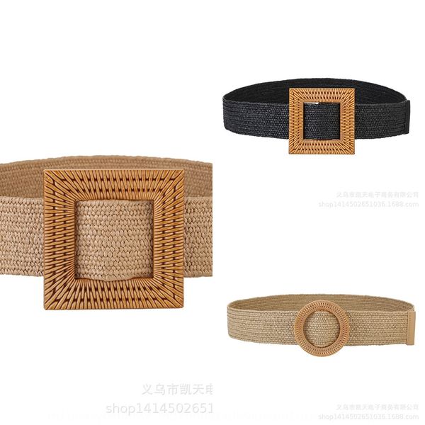 

good national dress type of internet elastic woven elastic wide belt female all-match dress bohemian ethnic style wide belt, Black;brown