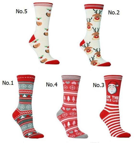 

2020 рождество олень лось дизайн чулки повседневная теплая зима вязать шерсть мужчины женщины носки рождественские украшения поставки 5 стил, Black