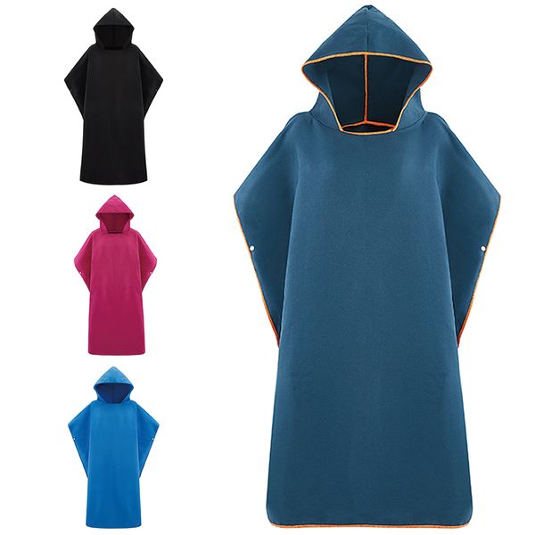 

microfiber quick dry wetsuit изменение robe пончо полотенце с капюшоном для плавания, пляжа, легкий, beach surf пончо, White;black