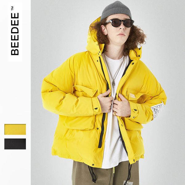 

2019 новый мужской зимней молодежной моды бренд мужской хлопка пальто хлопка пальто зимнее пальто человек beedee, Black;brown