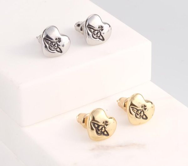 

vw collection earring set heart shape stud earring pendant set jewelry wing necklace earrings ing, Golden;silver