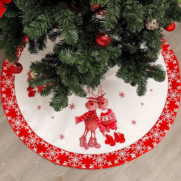 

48 inch christmas tree skirt flannelette tree skirt scene layout supplies merry christmas navidad 2019 decor