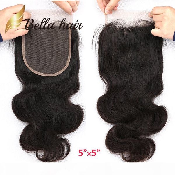 

11a 5*5 big lace grade closure bellahair human hair 12 14 16 can be dyed to any other, Black;brown