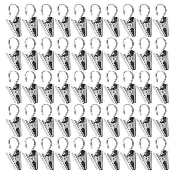 

50 pcs stainless steel curtain clips with hook for curtain ps home decoration outdoor party wire holder other home decor