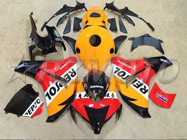 

new abs motorcycle full fairings kit fit for honda cbr1000rr 2008 2009 2010 2011 08 09 10 11 cbr1000 1000rr fairing kit orange red repsol