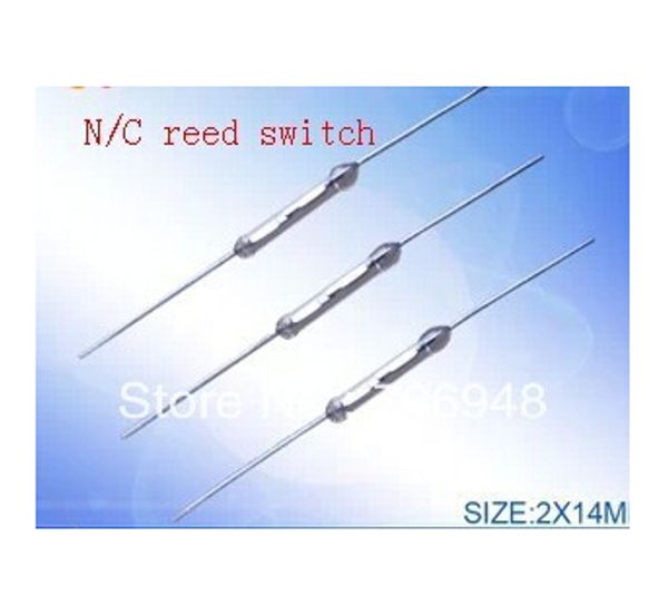 

n/c nc normally closed magnetic reed switch 2x14mm