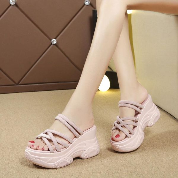 

wedge comfort shoes for women 2020 summer black platform sandals muffins shoe suit female beige women's heels all-match