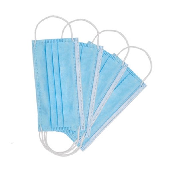 

50 1pcs blue 3 layer breathable facedust mouth pm earloop mask 2.5 yearloops ship