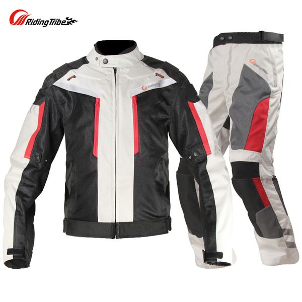 

riding tribe summer motorcycle racing jackets pants waterproof clothing motocross motorbike jacket trousers suits ce protector