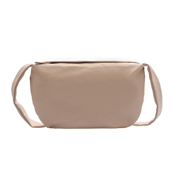 

on the new new female bag wild simple soft leather large capacity retro diagonal bag single shoulder female