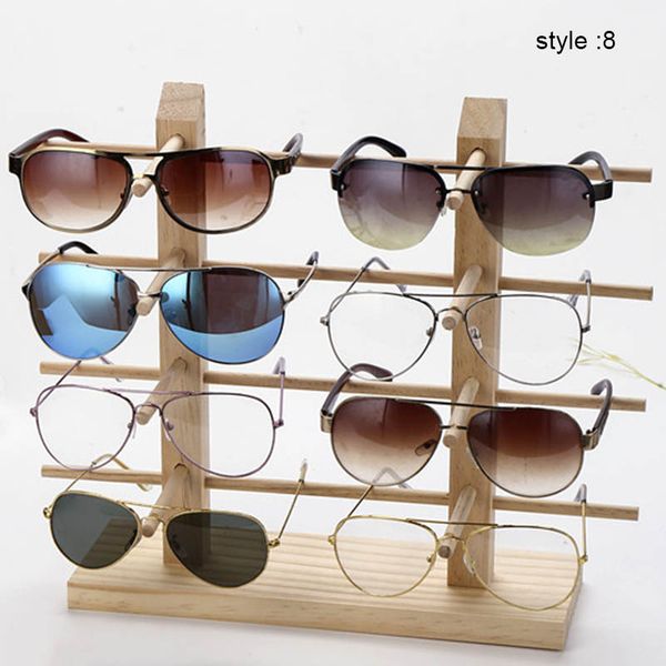 

1 pcs wood sunglass display rack shelf wooden durable eyeglasses show stand holder xrq88, Black