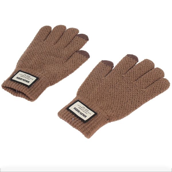 

winter men knitted gloves touched screen male thicken warm wool cashmere gloves mitten
