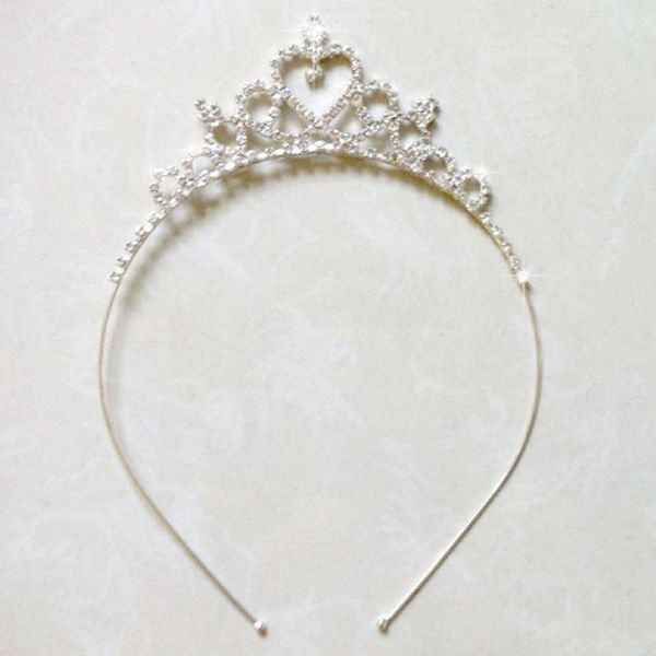 

полосы ребёнка женщина принцесса hairband партия ребенок люкс корона оголовье кристалл алмаз tiara волосы обруч для волос аксессуары, Slivery;white