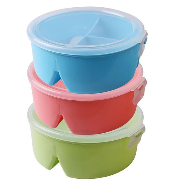 Portable Plastic Lunch Box Picnic Bento Storage Kids Bowl Food Container+Spoon