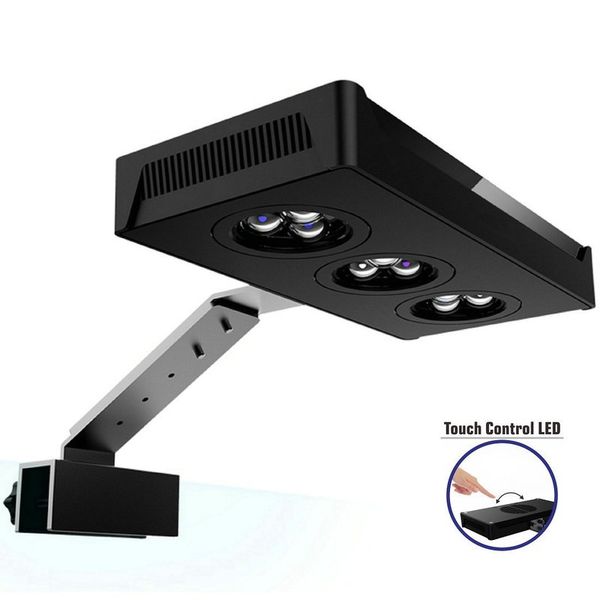 

ncfaqua full spectrum clip-on led aquarium hood lighting for saltwater marine reef fish tank cree led fixture blue+white eu plug