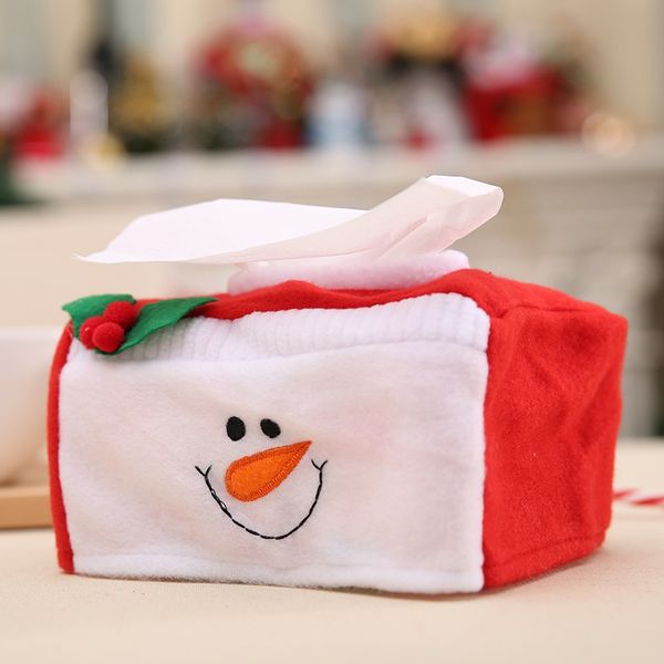 Papai Noel Cinto De Boneco De Neve Sentiu Tecido Home Decor Guardanapo Titular Para Toalhas De Papel