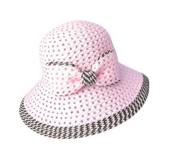 

fashion summer straw sun hat bow-tie handmade hat for women, Blue;gray