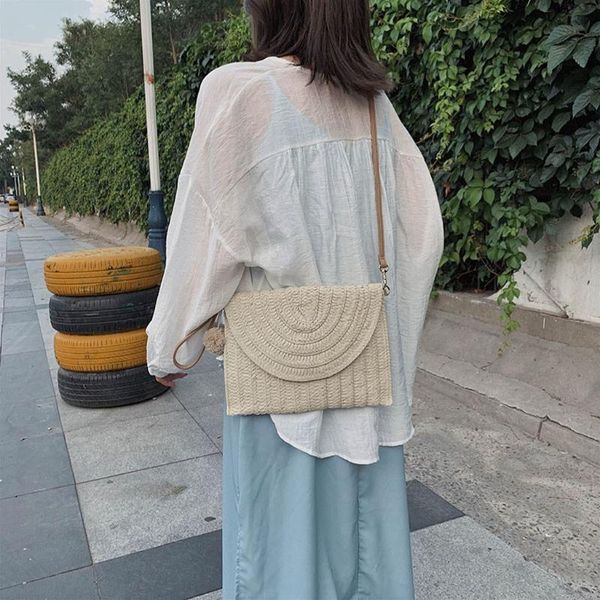 

fashion women crossbody straw beach clutch shoulder bags messenger bag phone bag handbag torebki damskie 30
