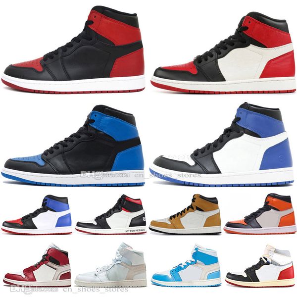 

1 3 mens basketball shoes chicago bred banned black toe royal blue unc fragment homage to home 1s men sports sneakers designer trainers